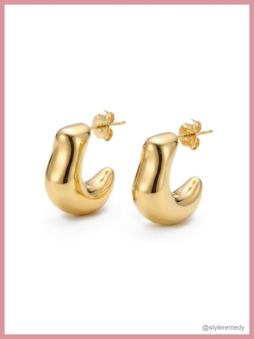 14K Gold Plated Hoop Earrings S925 Sterling Silver Posts Lightweight Open Hoops